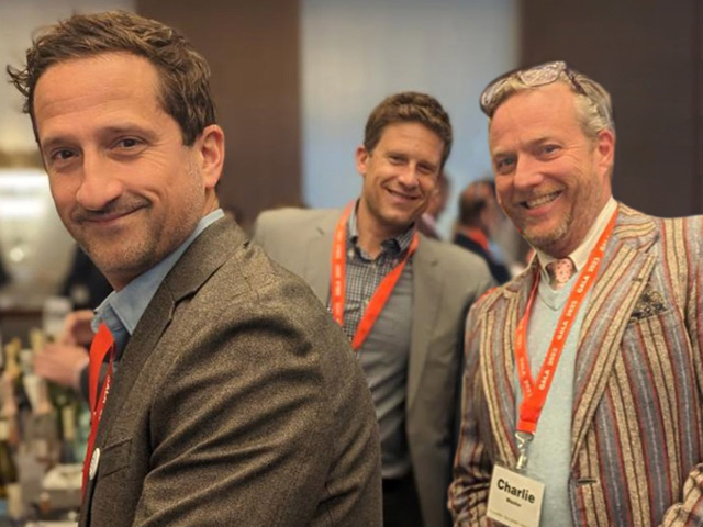 Master and Sager at a conference